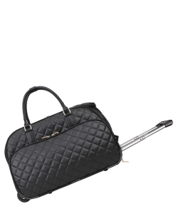 Quilt Zipper Travel Size Duffel Bag XC-8720 BLACK